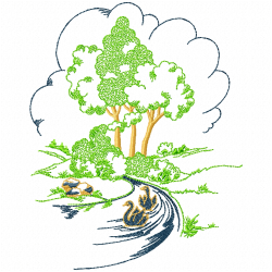 Flowers And Tree Embroidery Design 2 Flowers And Tree Embroidery Design 2